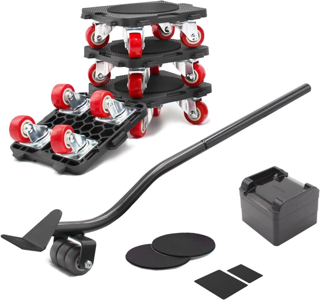 ONEON Furniture Movers with Wheels Lifter Set, 360° Rotation Wheels Furniture Mover Dolly, 880 Lbs Capacity, for Moving Heavy Furniture, Refrigerator, Sofa, Cabinet