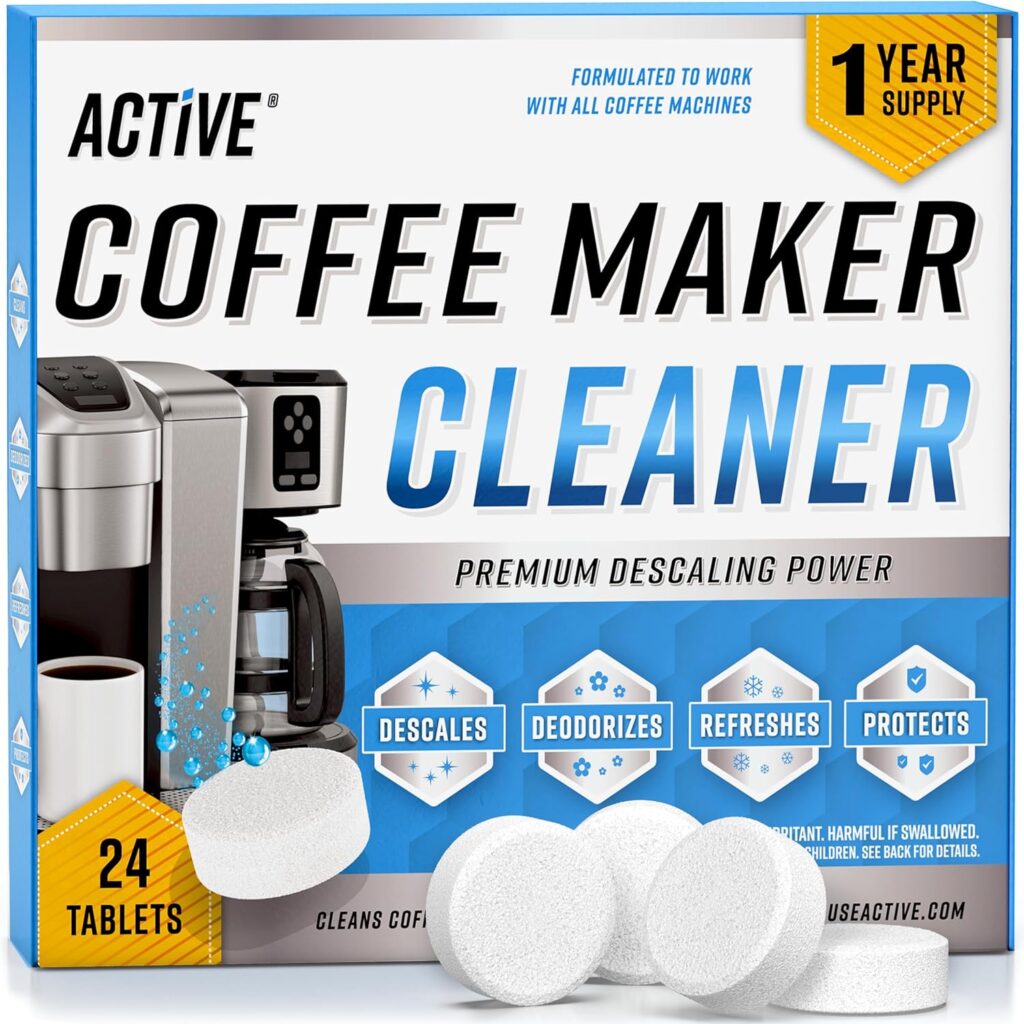 Coffee Machine Cleaner Descaler Tablets - 24 Count, Compatible With Nespresso, Keurig, Ninja, Delonghi, Miele, Coffee Maker Pot Descaling Cleaning Tabs, Descale Drip Coffe And Espresso Machines