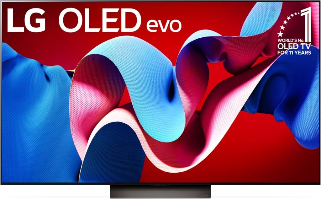 LG 65-Inch Class OLED evo C4 Series Smart TV 4K Processor Flat Screen with Magic Remote AI-Powered with Alexa Built-in (OLED65C4PUA, 2024)