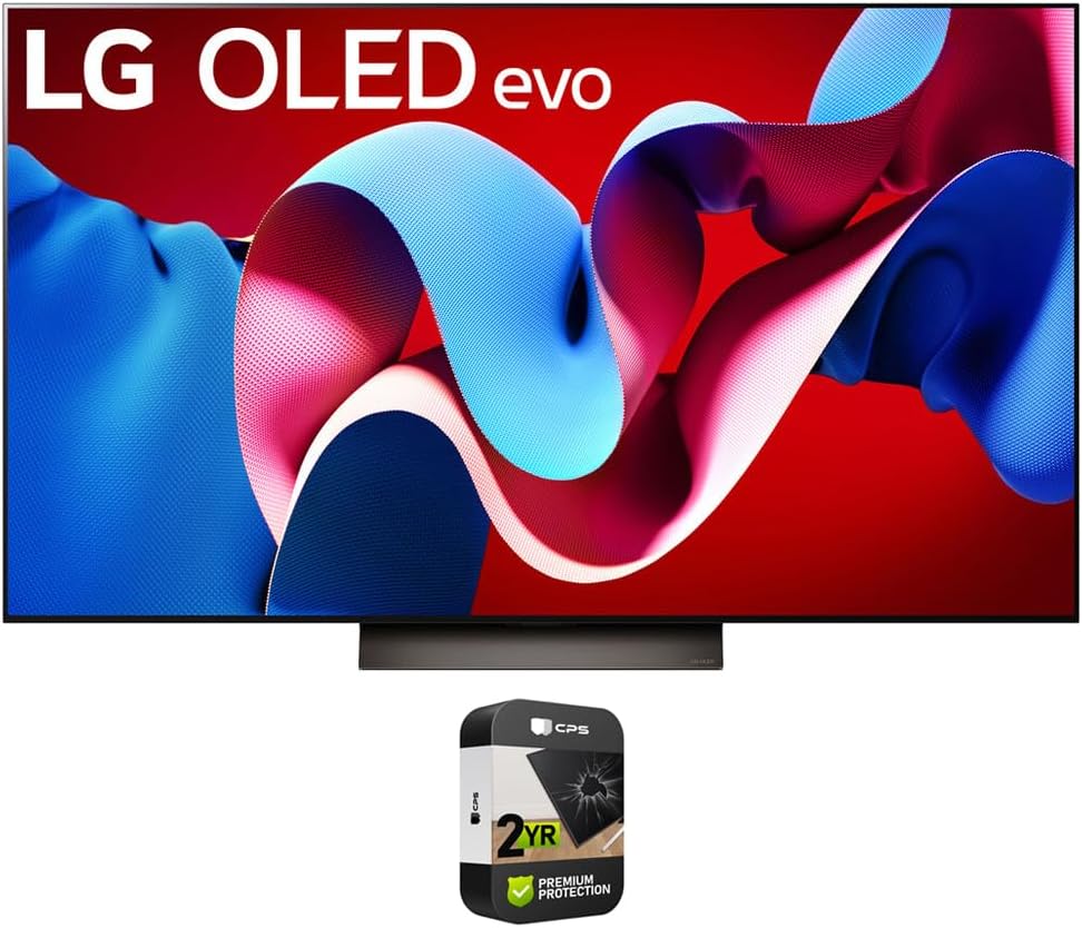 LG OLED65C4PUA 65 Inch Class OLED evo C4 Series Smart TV 4K Processor (2024) Bundle with 2 YR CPS Enhanced Protection Pack